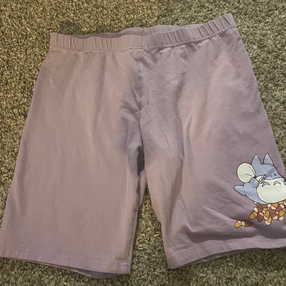 Hot topic, purple, Totoro pajama shorts.